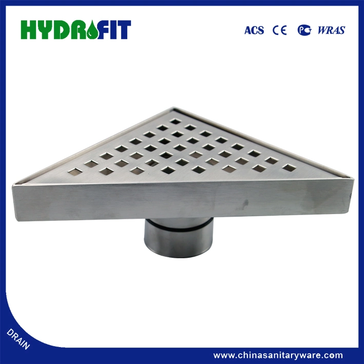 Cupc Stainless Steel 304 SUS304 Tile Insert Straight Outlet Square Shower Drain Linear Drain Floor Drain Shower Drain (FD6151)