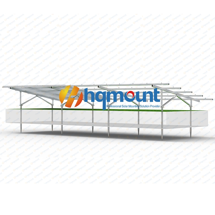 N Types Aluminium Commercial Ground Solar Racking Mounting System