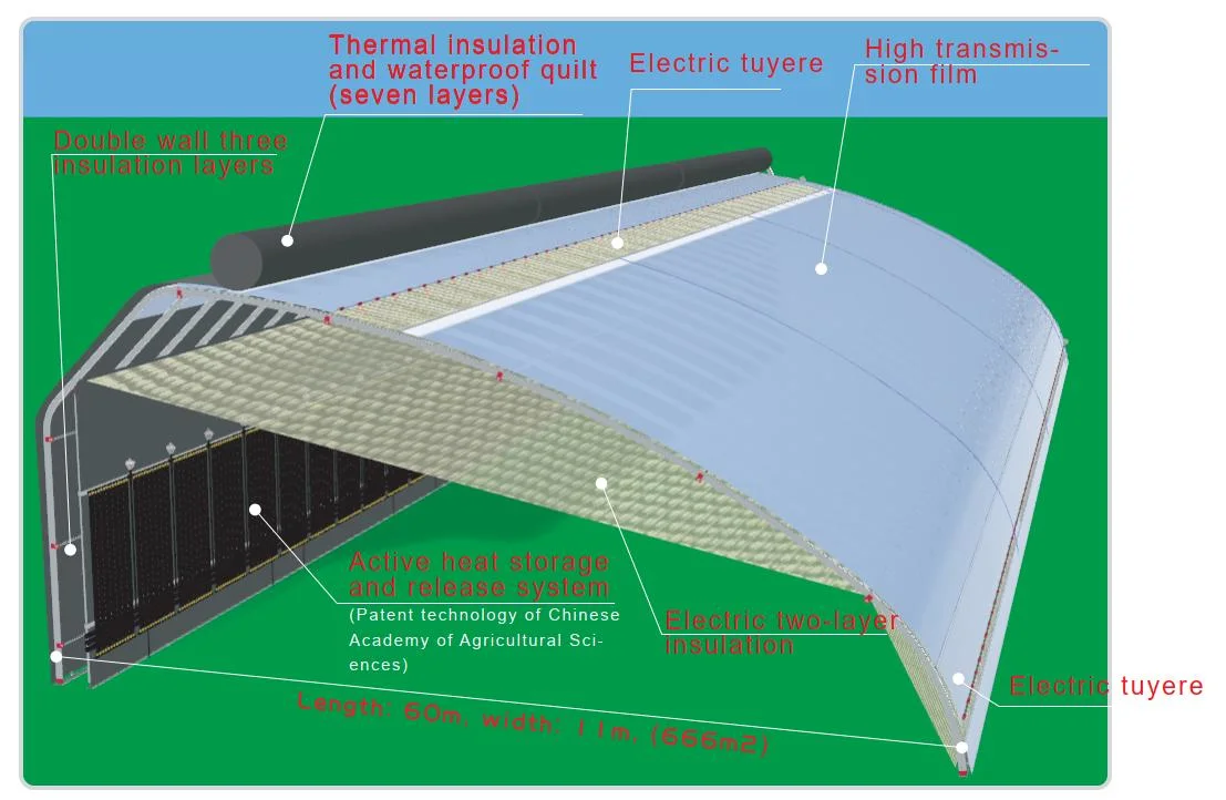 Зимняя тепличного рога с интеллектуальной/ирригационной/системой подачи удобрений для сельского хозяйства
