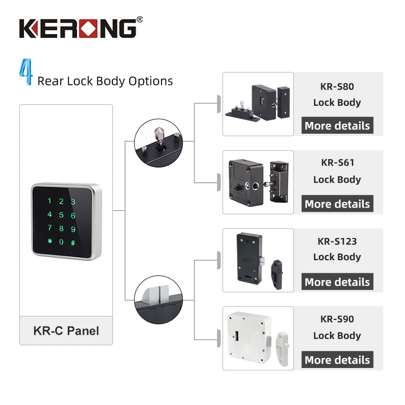 KERONG Elektronische schlüssellose Passwort-Nummer Kombination Schrank Schloss Code-Lock