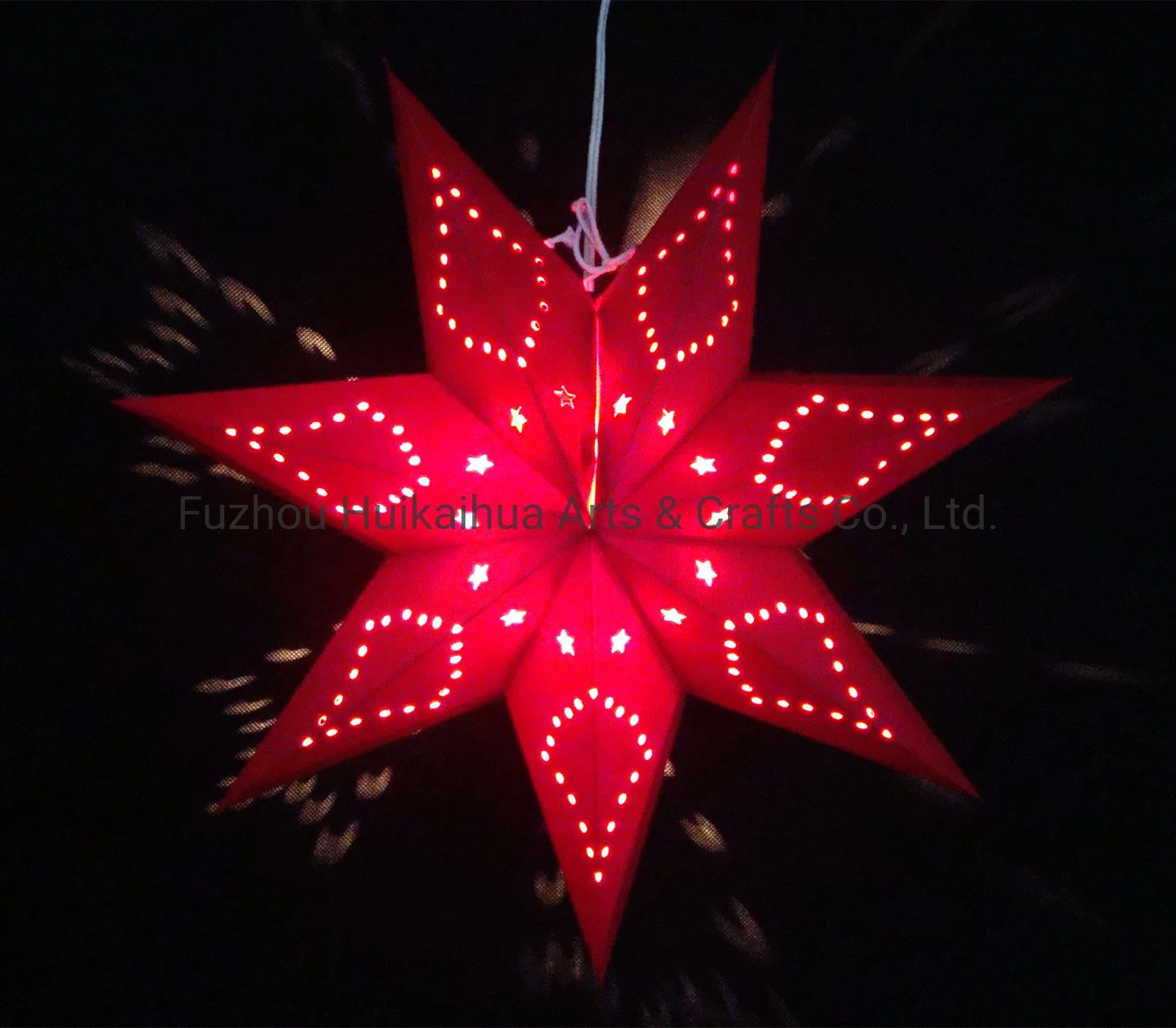 Enciende la Navidad papel rojo Linterna estrella