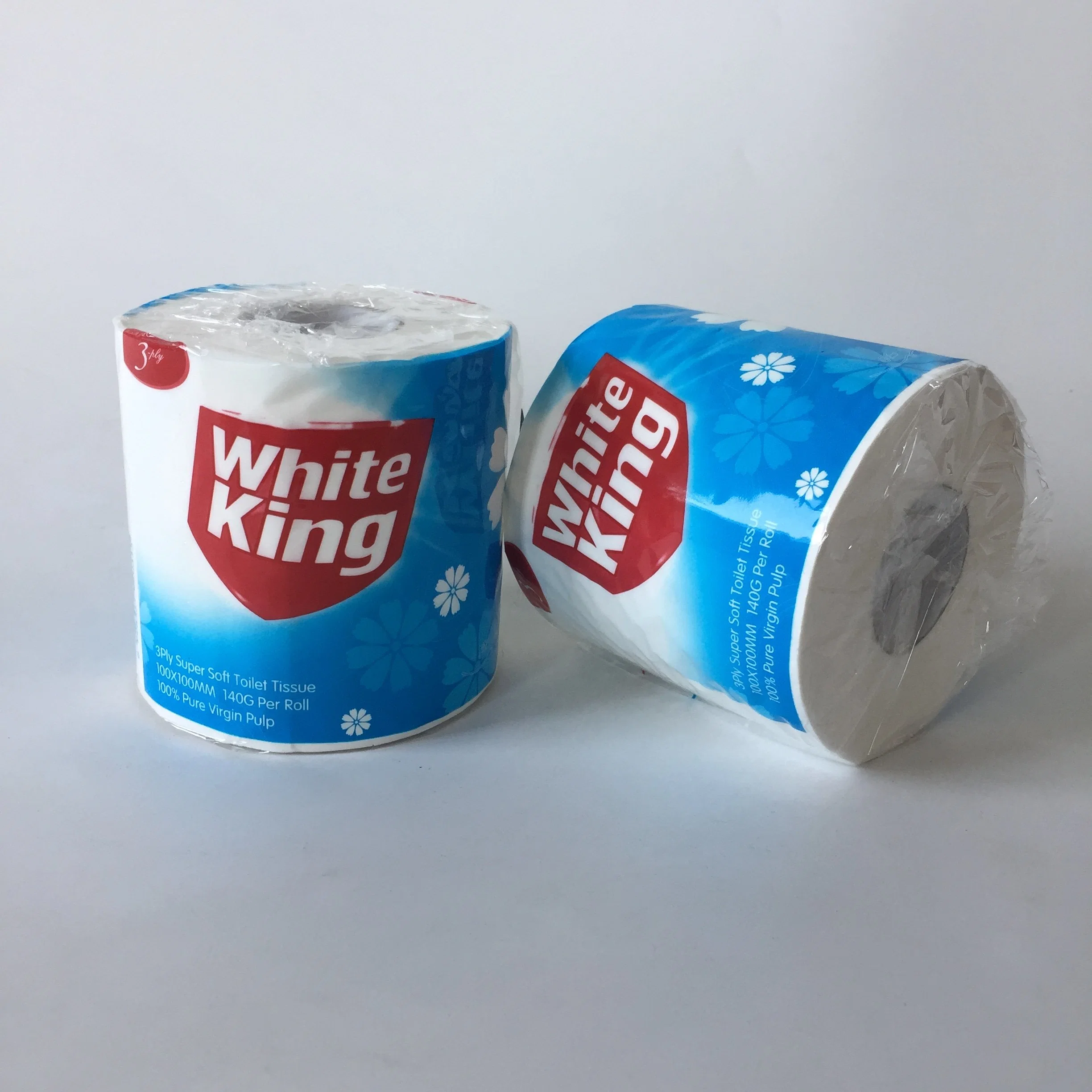 White Comfortable Recycled Pulp Toilet Paper OEM Paper Packaging 2ply 3ply