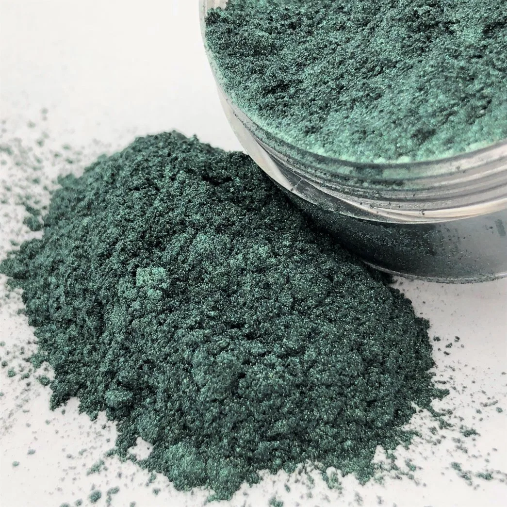 Le Mica Mica en poudre en plastique vert noirâtre P408 pigments perlés cosmétique de revêtement