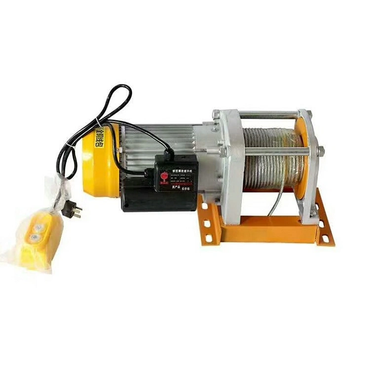 Low Price 220V 50Hz 2t 100m Wire Rope Electric Hoist Winch with CE Certificate