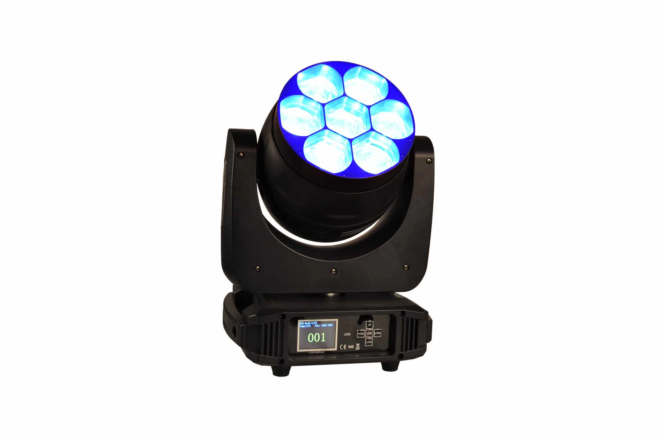 7X40W 4in1 RGBW Увеличитель LED Wash Удвигающаяся голова DJ Stage Освещение для мероприятия