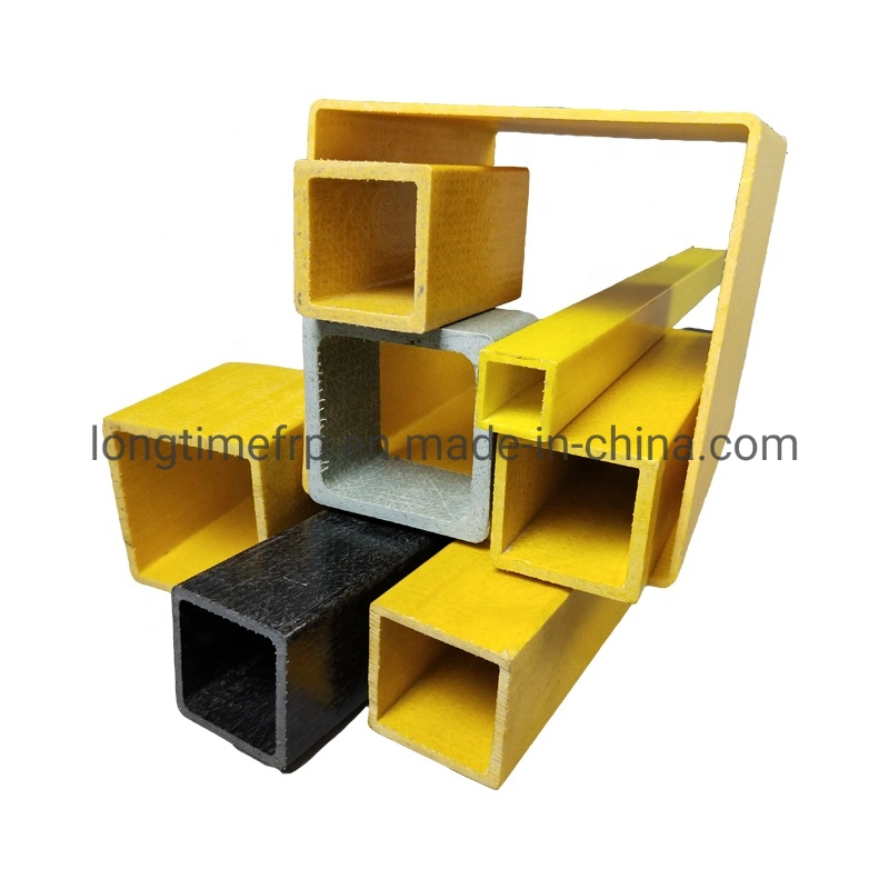 50*50mm GRP Protrusion Profiles Structural Square Shape Fiberglass FRP Tube