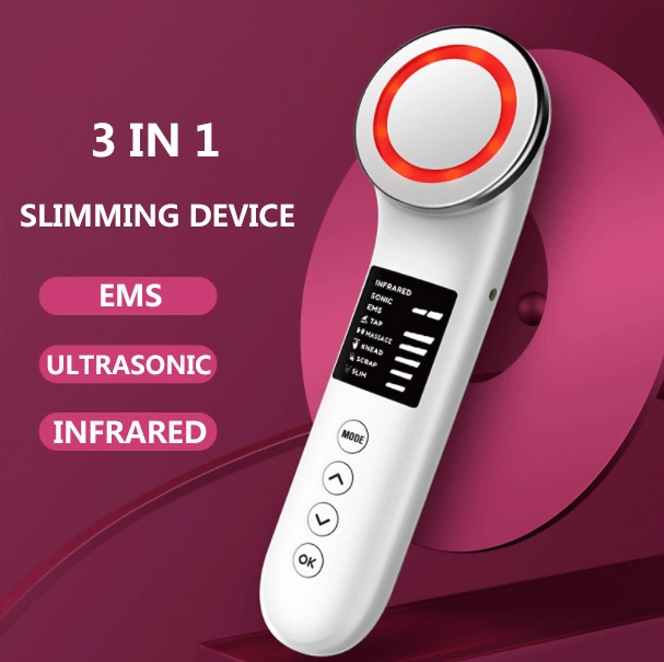 LED 3 en 1 cuerpo Ultrasonido Infrarrojo EMS quemador de grasa Pérdida de peso máquina de Slimming ultrasónica