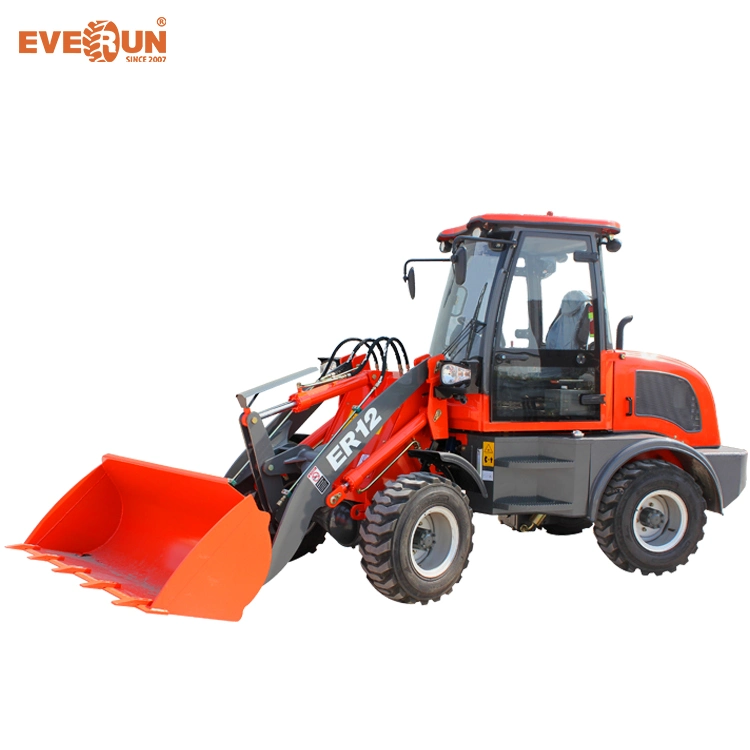 Everun 2019 Farm Machinery 1.2 Ton Mini Wheel Loader with Euroiii Engine