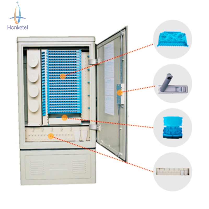 Armario de fibra óptica FTTH Cruz Connnet Óptica de alta capacidad de armario de fibra de alta densidad del bastidor de distribución