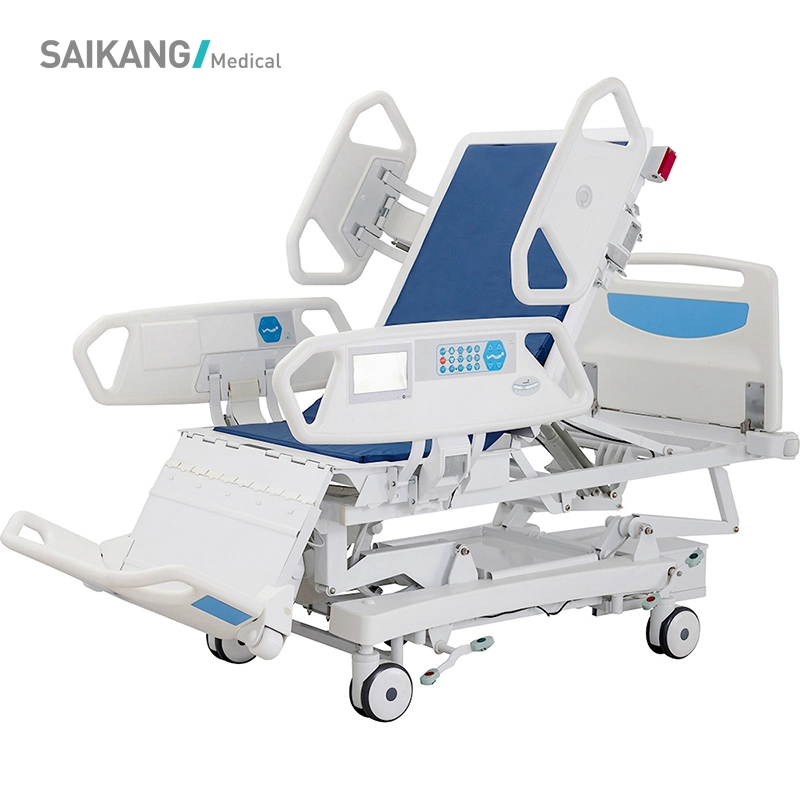 X9X multifuncional de metal de luxo de Equipamento Médico ajustável com rodízios de enfermagem em UTI eléctricos rebatíveis cama de hospital