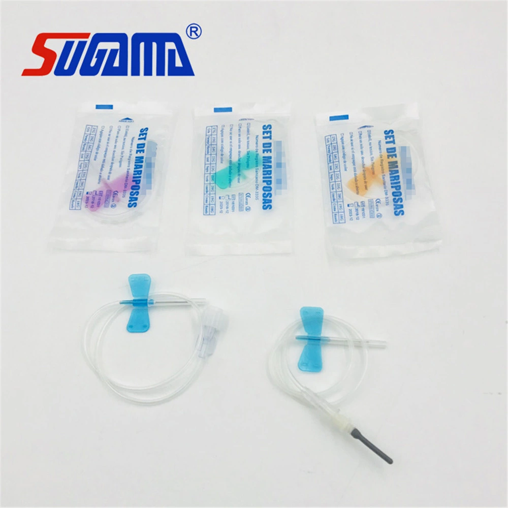 Safety Medical Disposable Scalp Vein Set with Butterfly Wing Hypodermic Needle for Infusion