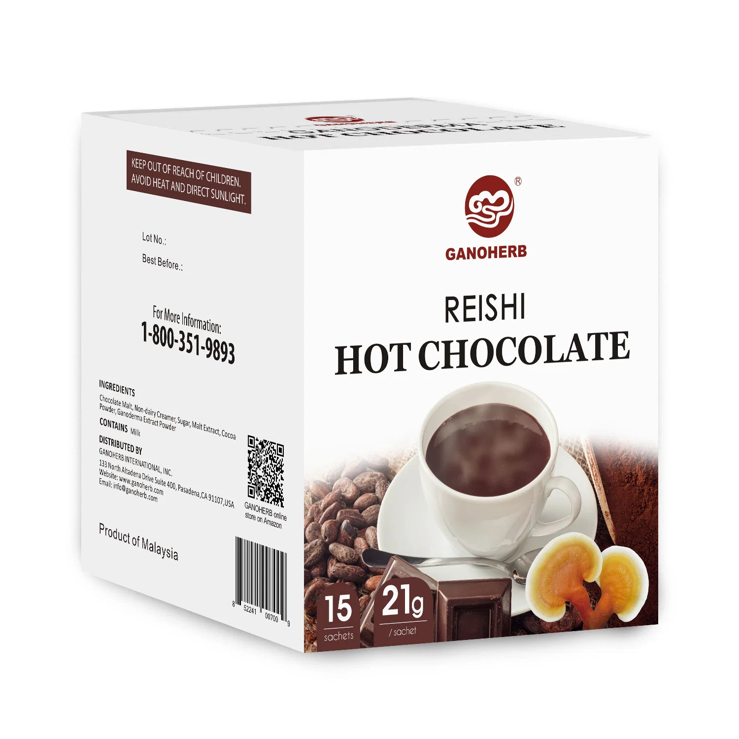 Cocoa Mixed with Organic Ganoderma Lucidum Reishi Extract