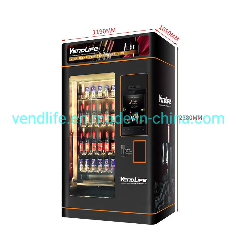 Smart Verre Bouteille de Champagne vending machine de la bière de l'alcool de vin rouge vending machine pour l'Hôtel de la bière de distributeurs pour l'alcool