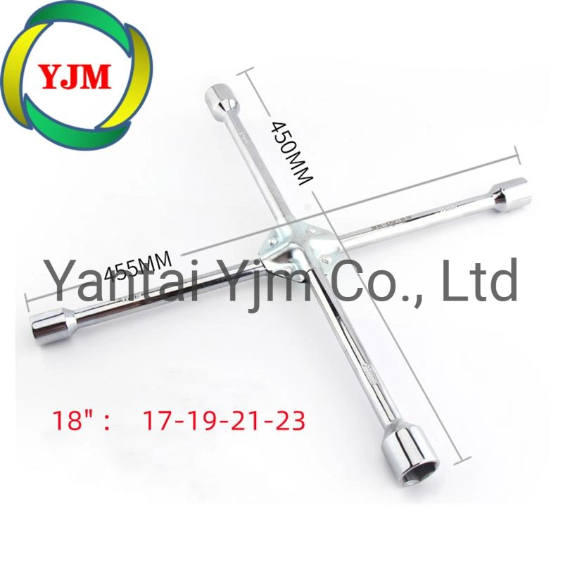 14"/18"Cross Wheel Wrench Spanner, Cross Tire Wrench, Drive Extendable Telescopic Tyre Wrench, Hand Tool 17-19-21-23-1/2"