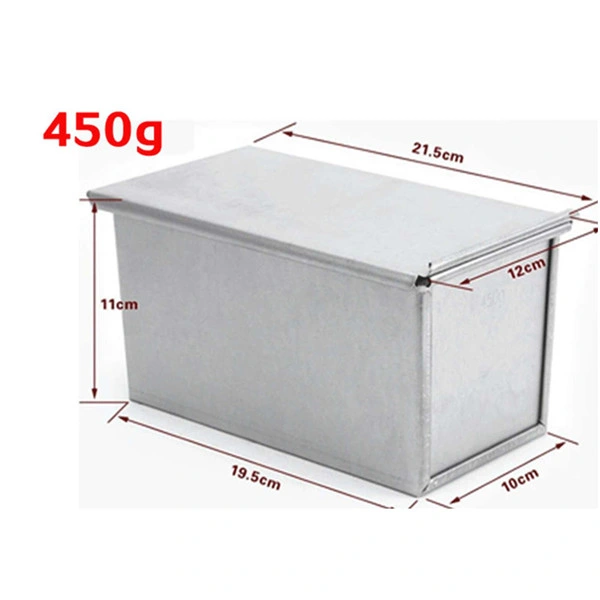 Fabricante de aluminio de alto nivel profesional solo 250g 350g 400g 600g 750g 900g 1000g de la bandeja de hornear pan Caja tostadas de pan molde para hornear con tapa