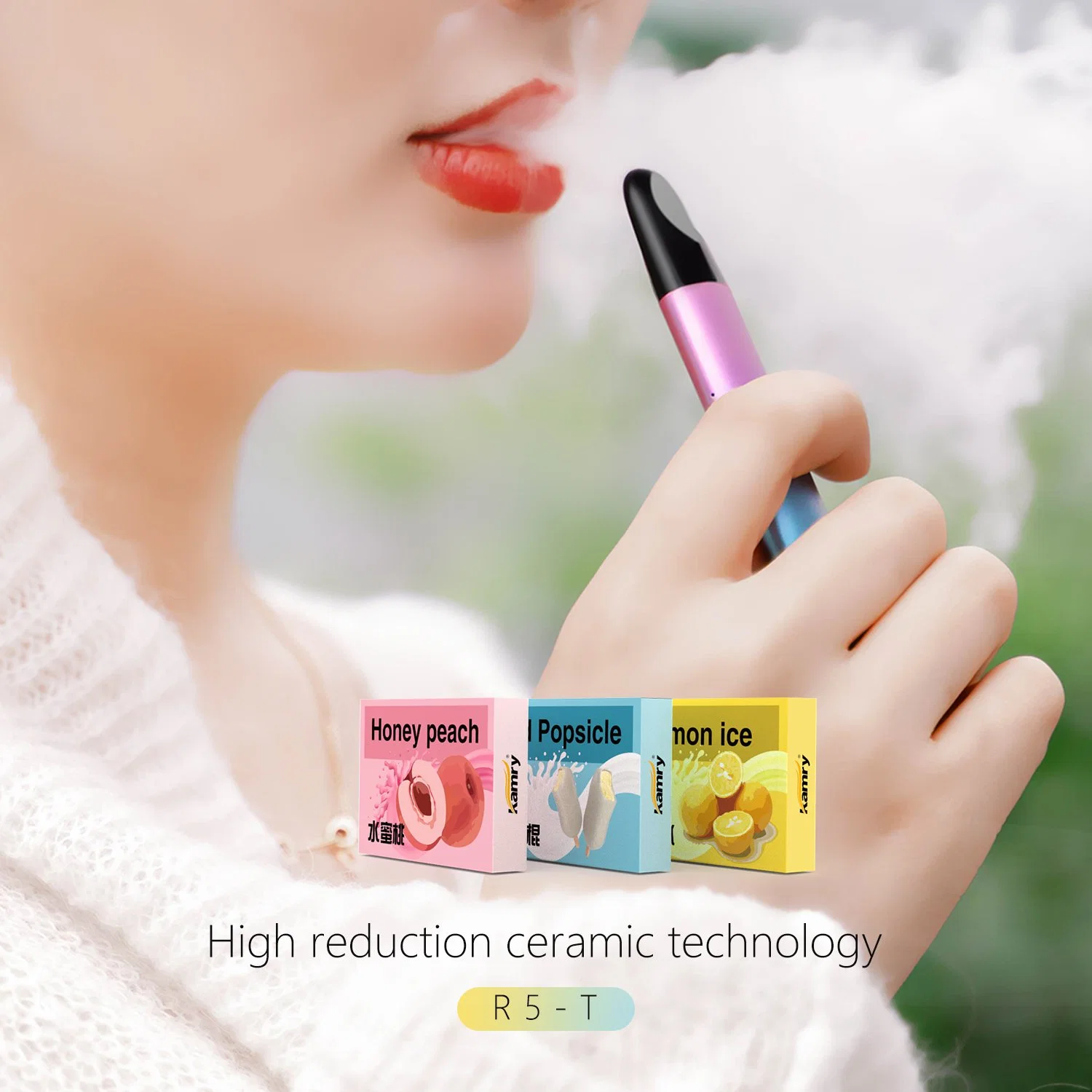 Kamry mejor sabor humo VAPE 600 Puffs desechable Ecig 3ml Cartucho