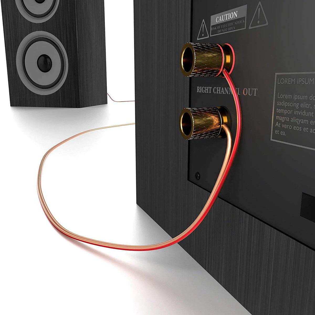 Kolorapus 2X4mm&sup2; Pure Copper Stereo Audio Speaker Wire & Cable