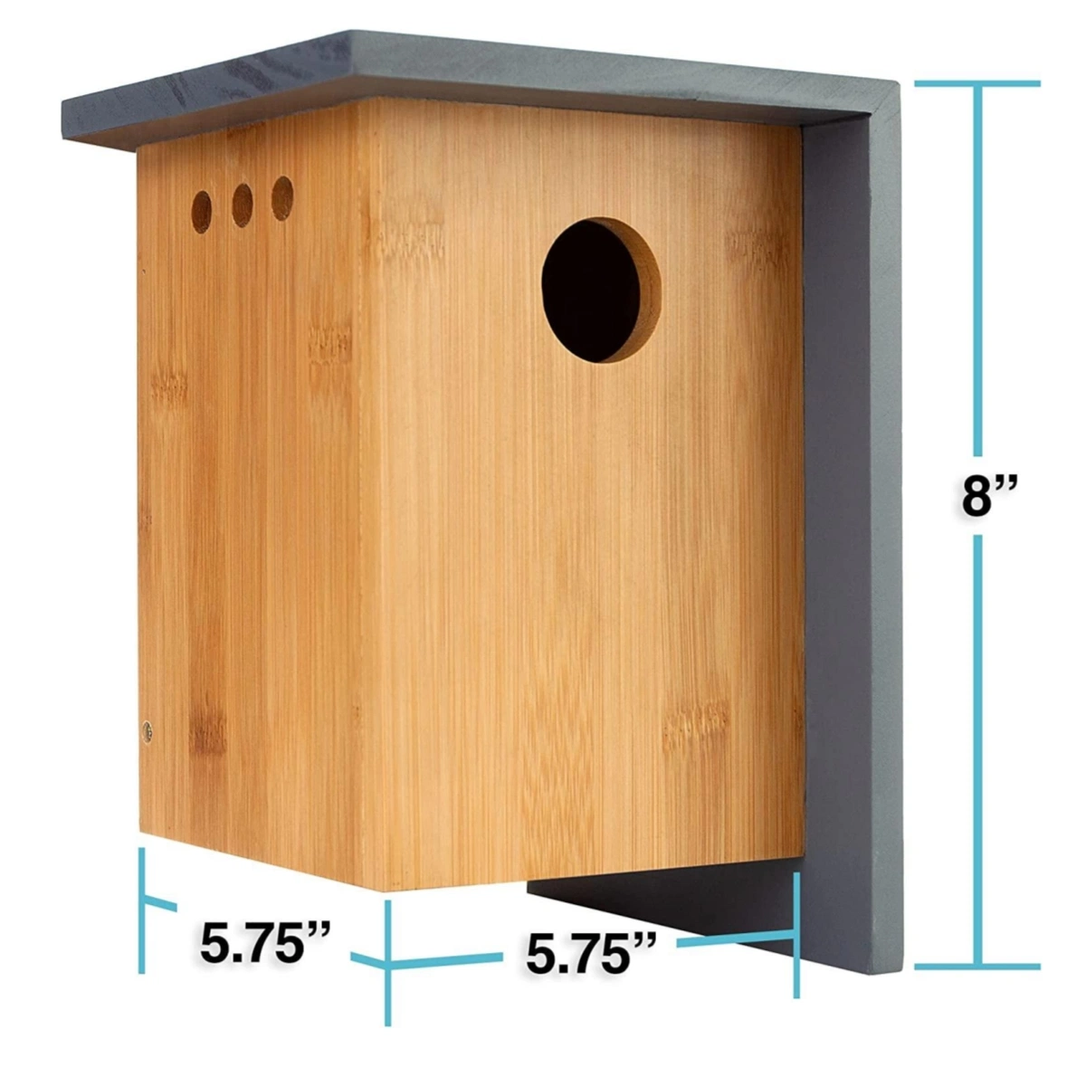 Diseño de Moda resistente Madera de aves caja de anidación Colgante Bird House Para el jardín