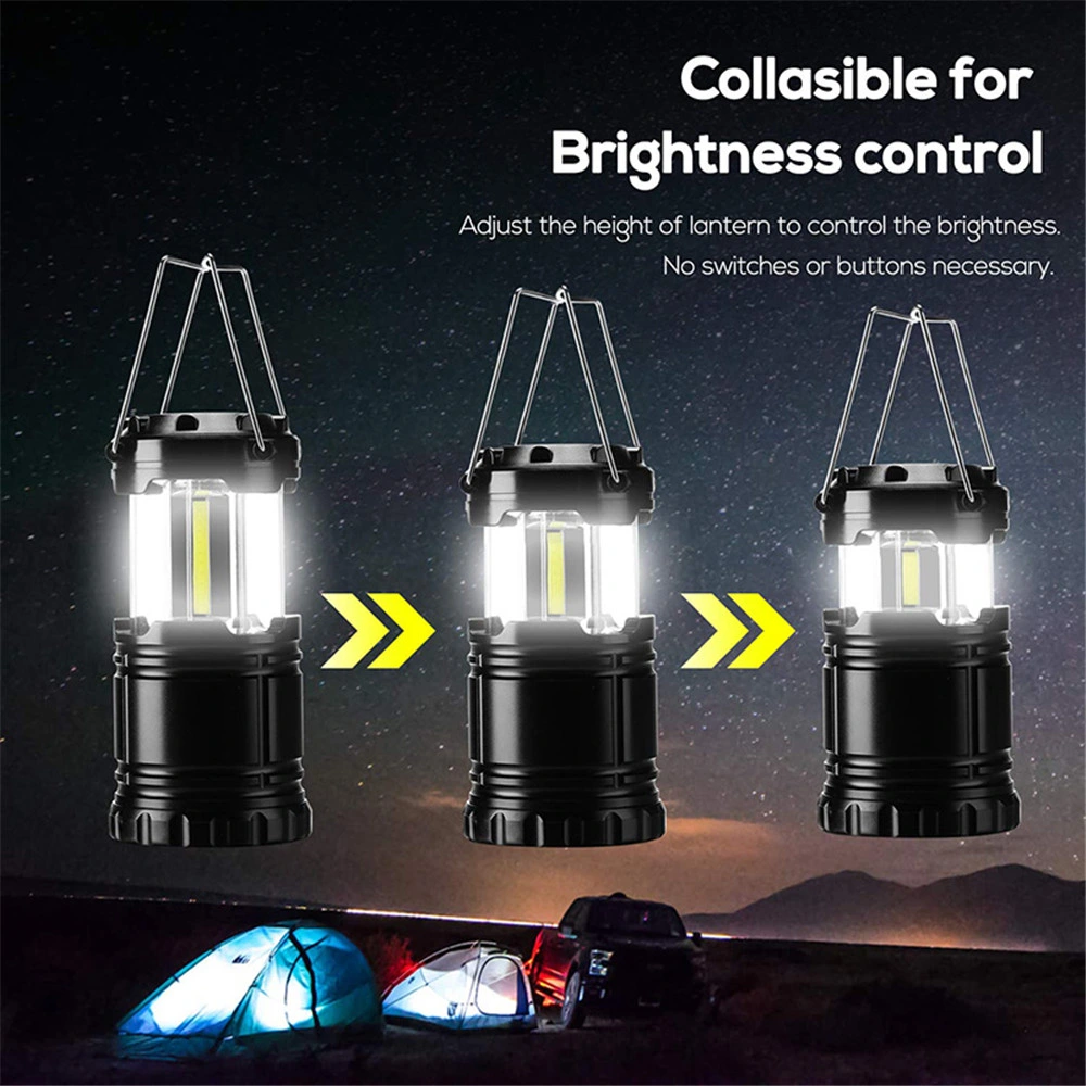 Handle Portable LED Camping Light with Hook COB Outdoor Mini LED Camping Lantern