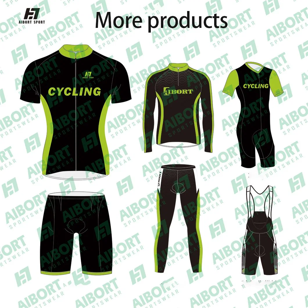 Aibort Design Custom Men and Woman 100% Polyester Sublimation Summer Sleeveless Mountain Professional Team Cycling Jersey