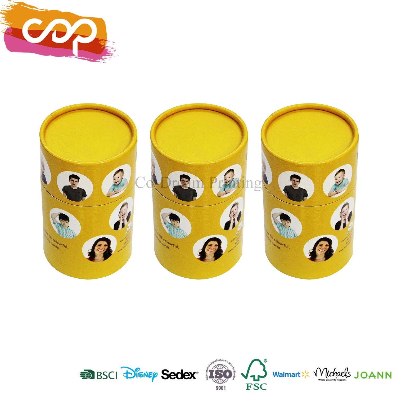 Custom Size Recycled Cylinder Cardboard Tube Packaging Round Paper Boxes