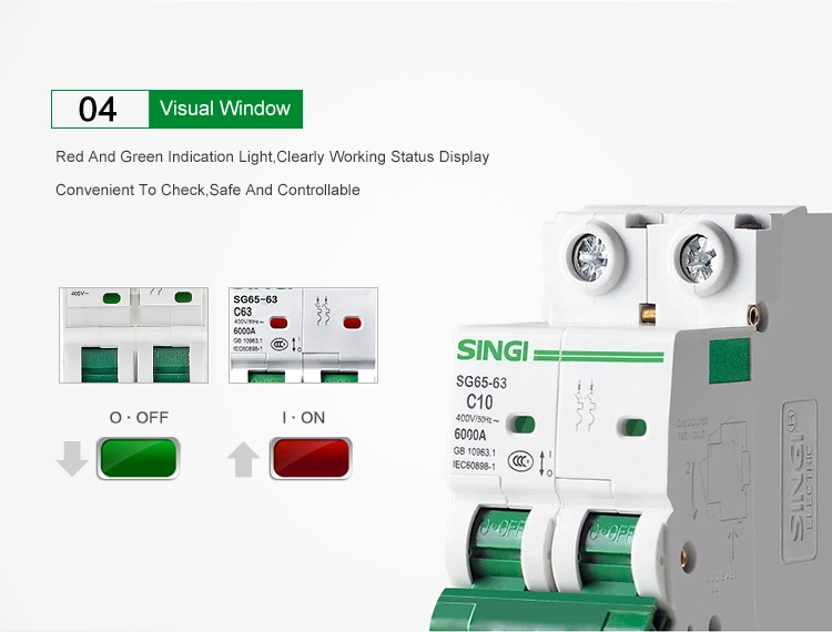 Air Singi 6A to 63A Electric Price MCB Miniature Circuit Breaker Manufacture