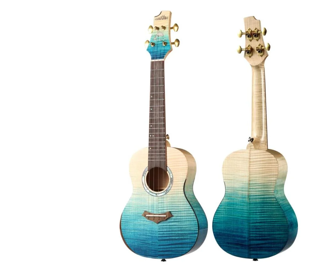 أنش متعددة أرتينينش أوكوليلي الغيتار الأسيوتيك ميني قيطار 23 بوصة Ukelele Musical Instrument Flame Maple