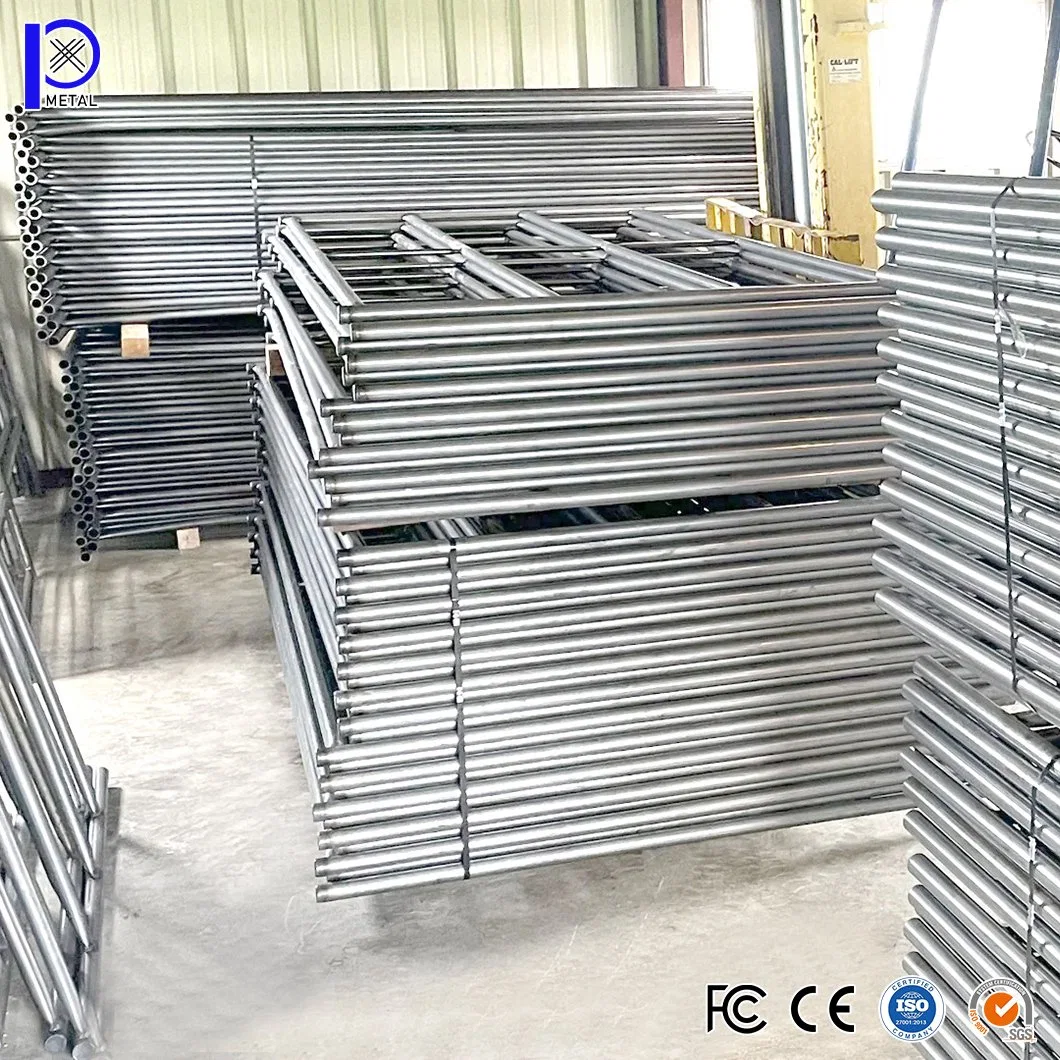 Pengxian Steel Pipe Fence Mesh China Atacadistas simples Farm Fence Trilhos quadrados de 50 x 50 mm porta de gado dupla