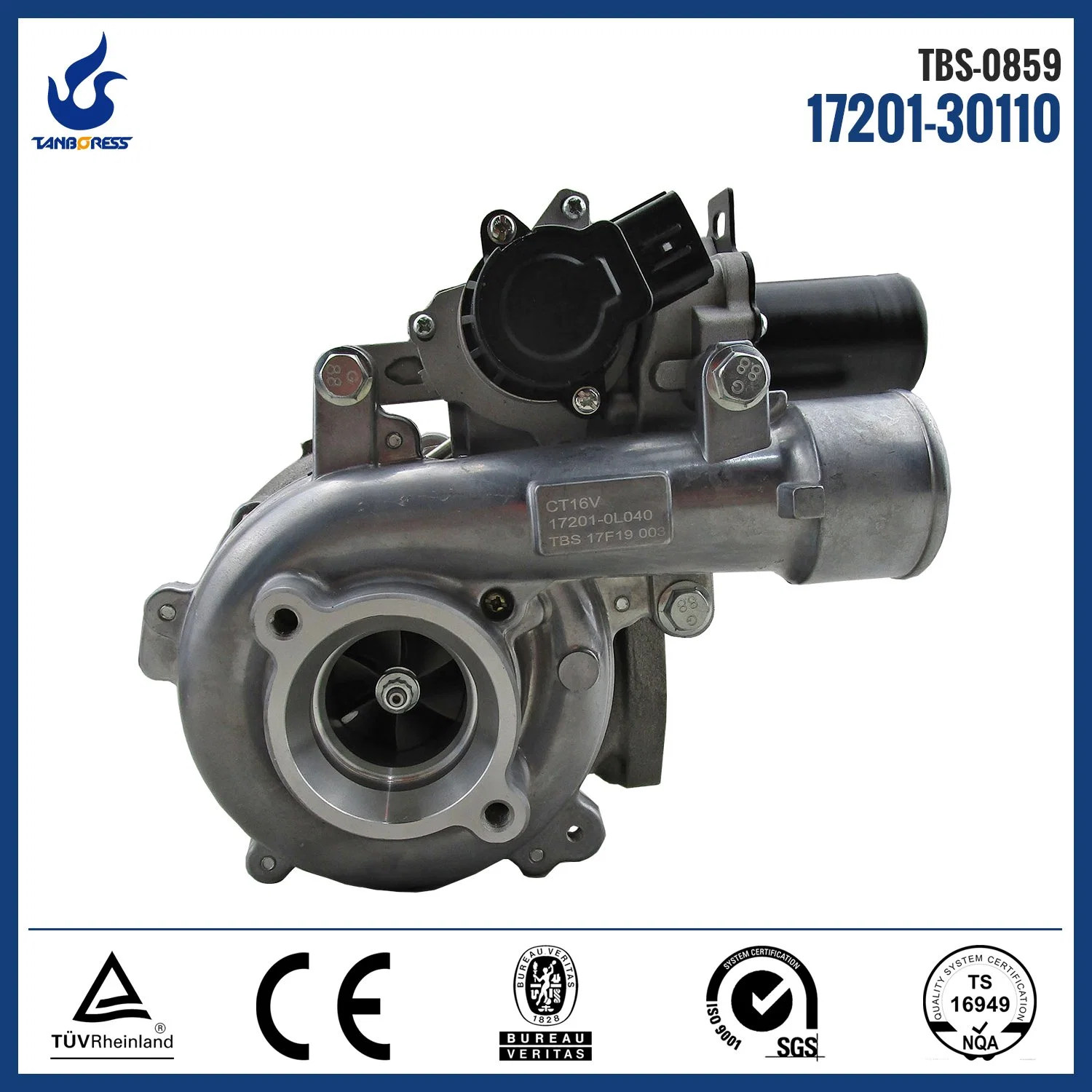 Auto piezas completas turbo turbocompresor para Toyota CT16V 1KD-FTV 1720130110