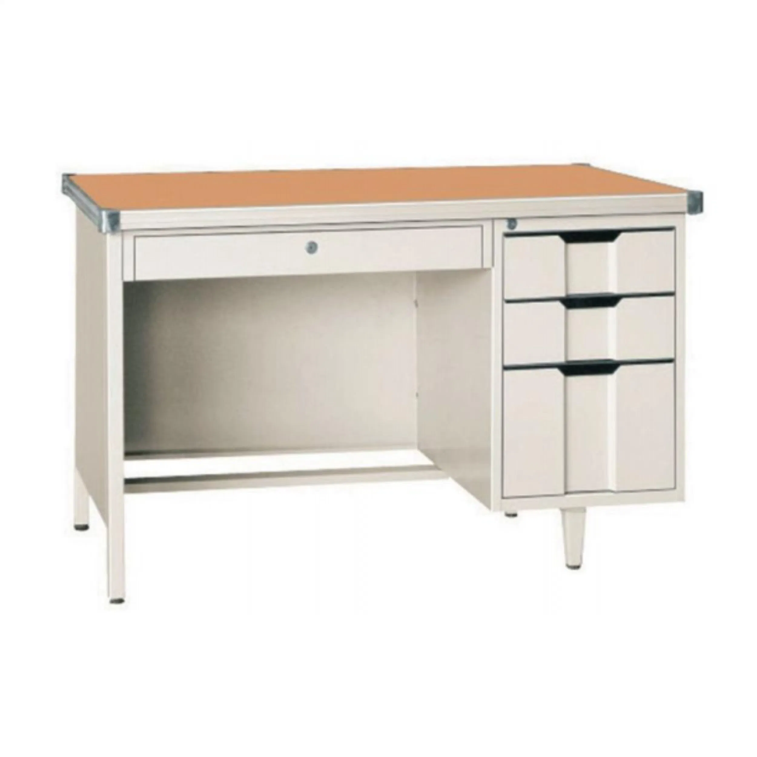 Hot Sale Commercial Furniture Classic Office Desk Single Pedestal Steel Desk
