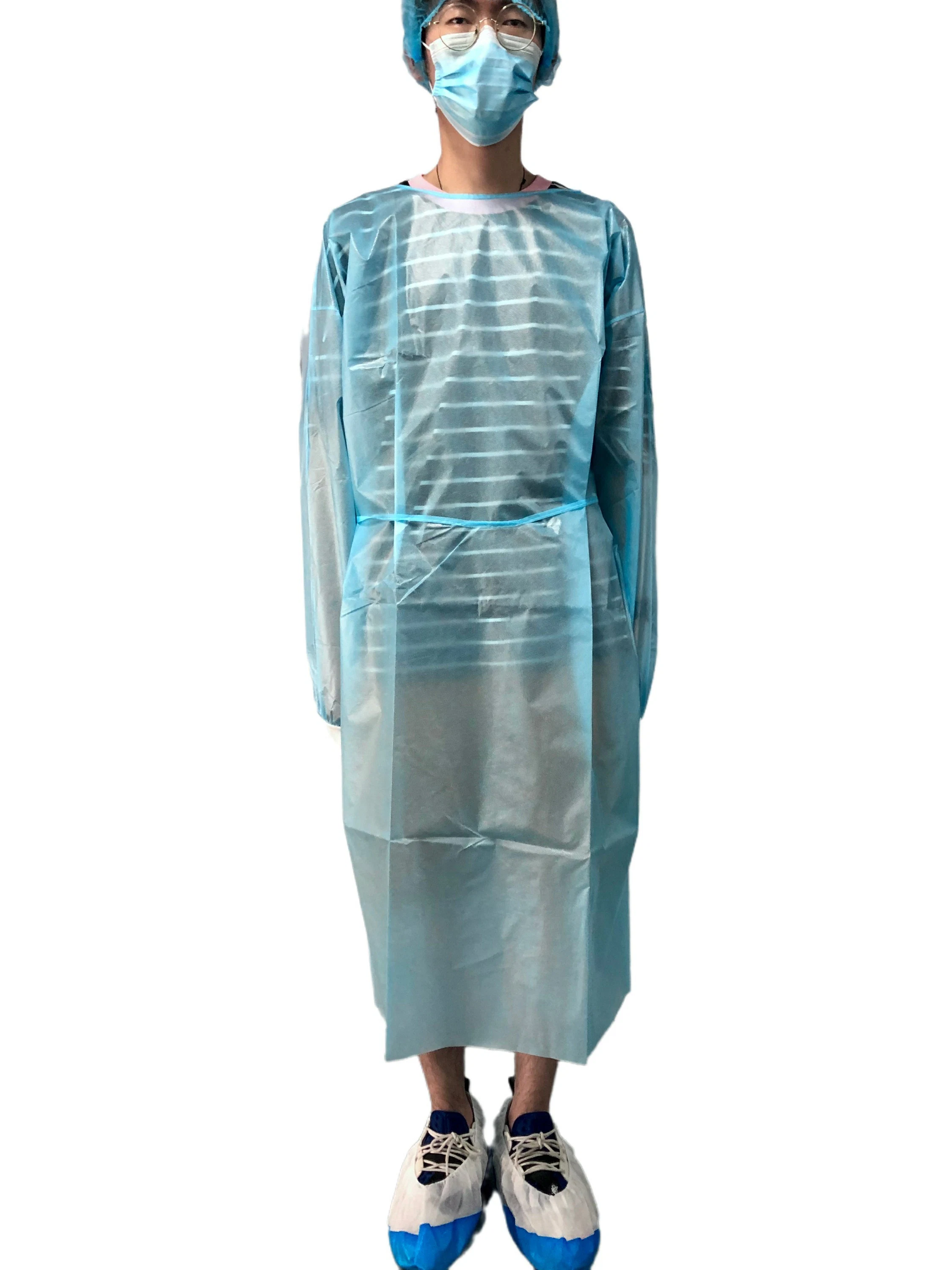 Fumo Non Woven Waterproof Disposable Isolation Lab Gown with Knitted Cuffs