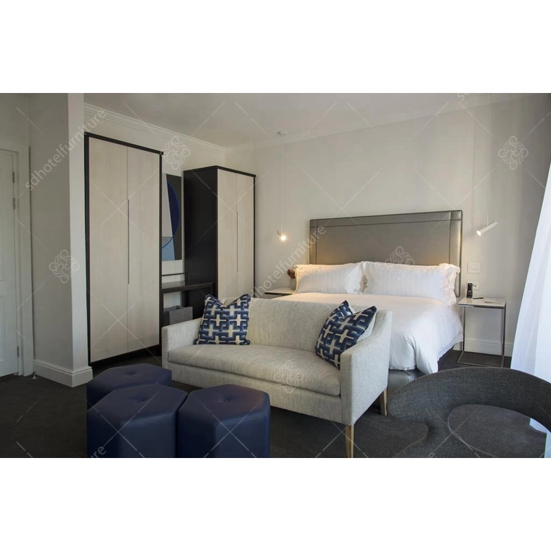 Latest Design Hotel Bedroom Furniture Sets with Elegant Hotel Beds