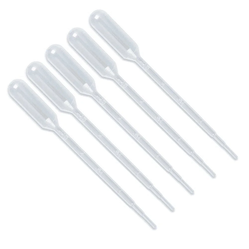 Pipette Pasteur de haute qualité en plastique transparent à usage unique, stérile 1 ml 2 ml 3 ml