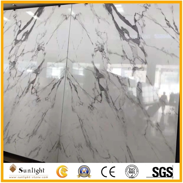 Artificial Stone White Calacatta, Artificial Stone for Interior Wall, Bathroom Marble Panel