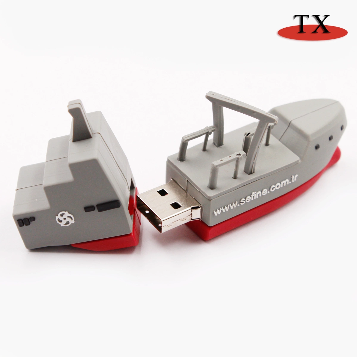 New and Custom PVC Vessel Shape USB Memory Stick