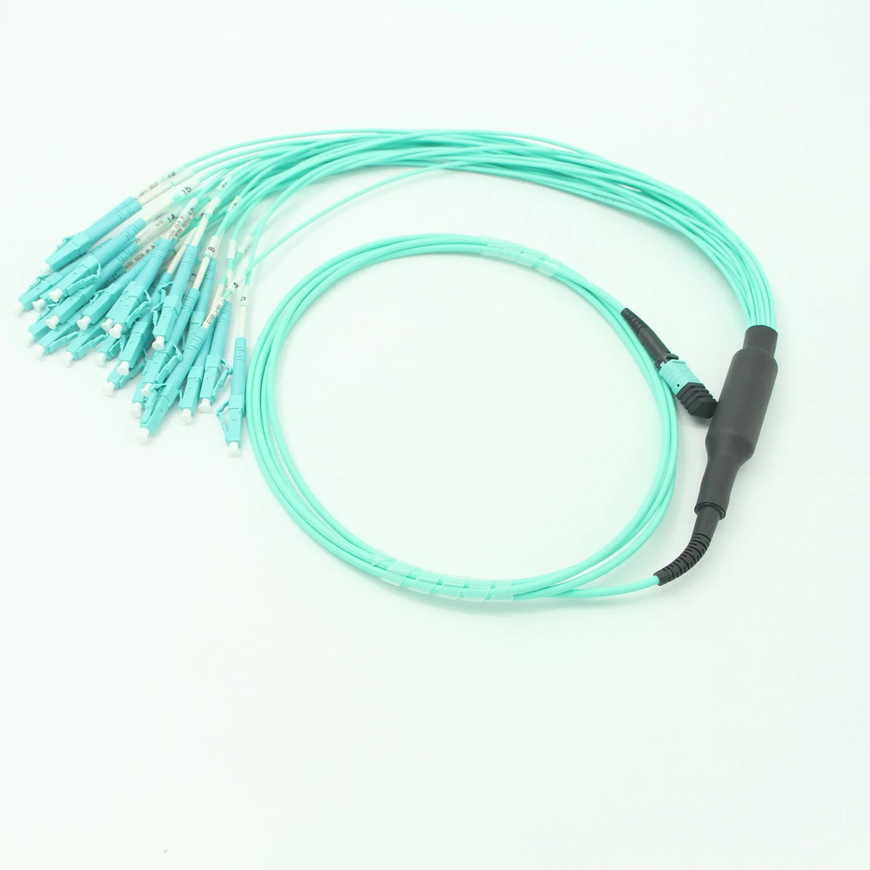 MPO (Female) -LC 24core Om3-150 Aqua Fiber Optic Jumpers