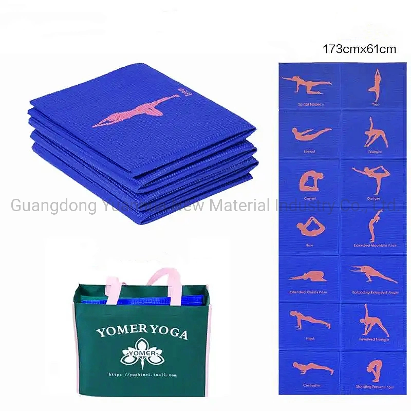 Non-Slip Custom Print 6mm Travel Foldable PVC Yoga Mat for Kids