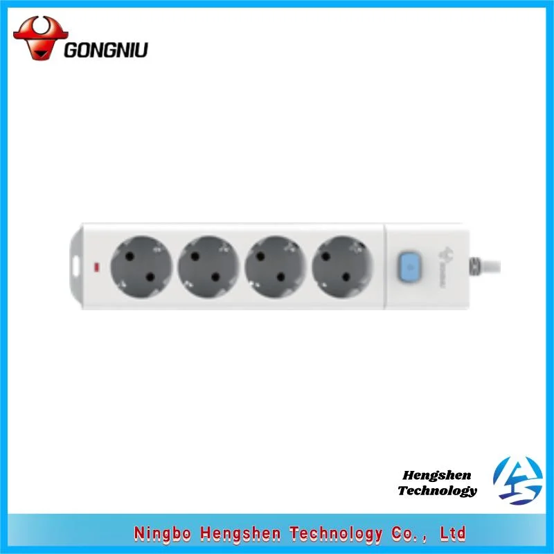 Nuevo diseño de la energía de expansión USB de conector hembra estándar europeo de 3 vías Toma Euro Power Strip con cargador USB 2