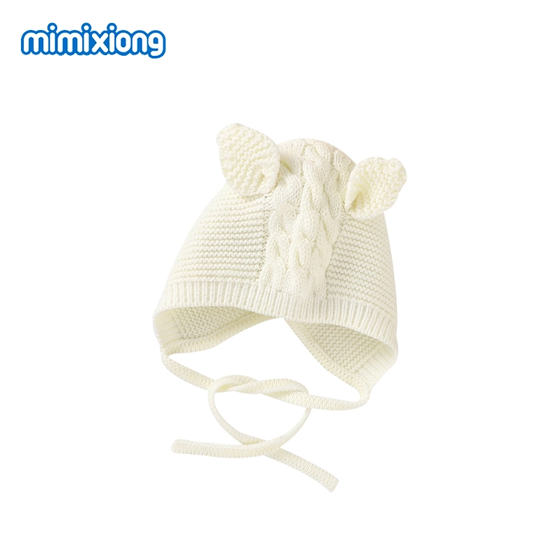 Wholesale/Supplier Price Baby Girl Boy Hats Autumn Winter Fashion Warm Knitted Hats with Cute Ears