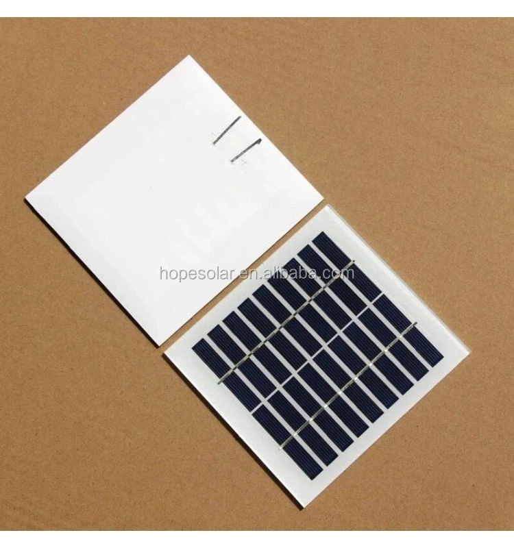 2W 9V Cellule solaire en verre laminé Panneau solaire polycristallin Module solaire Chargeur solaire DIY 135*125MM