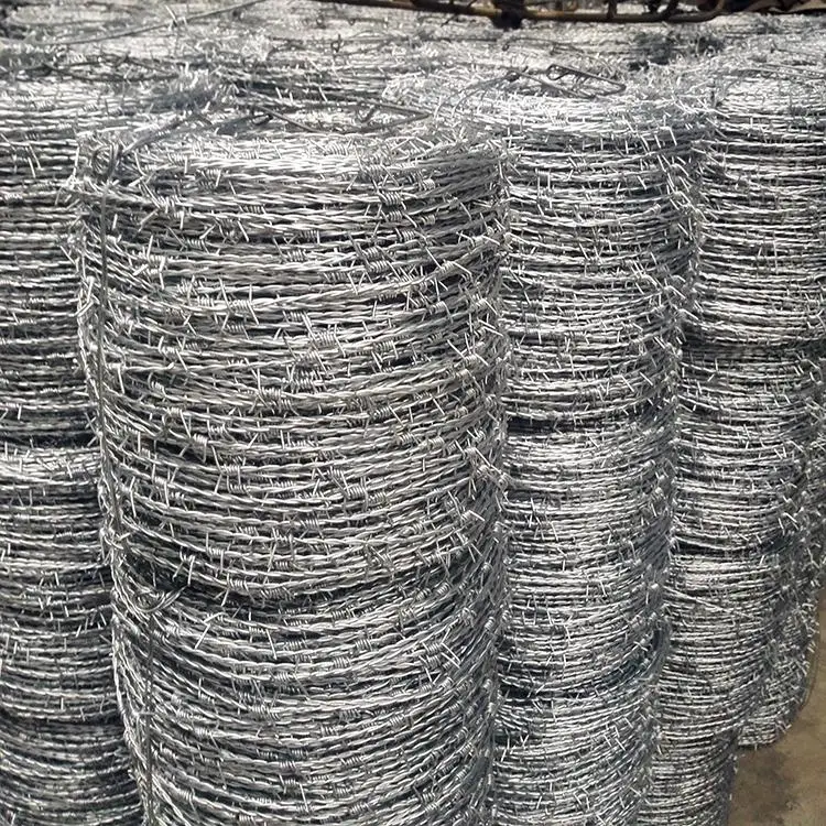 Hot-Dipped Galvanized or PVC Coated Barbed Wire Price Per Roll Cheap Barbed Wire