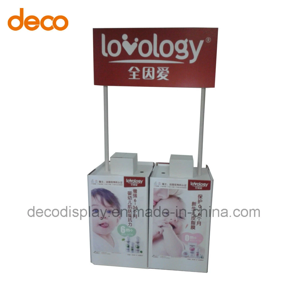 Supermarket Baby Face Cream Corrugated Floor Displays