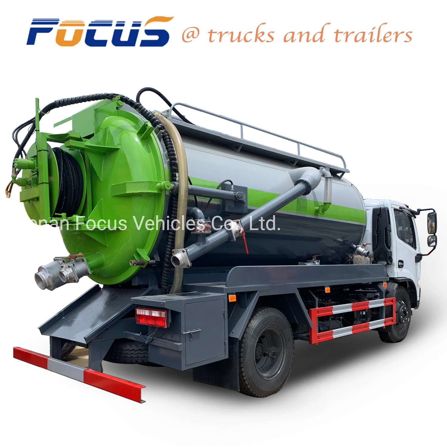 8cbm Sewage Suction Truck/ Fecal Suction Tanker for Pumping Feces, Waste Water, Sewage, Dirty Mud