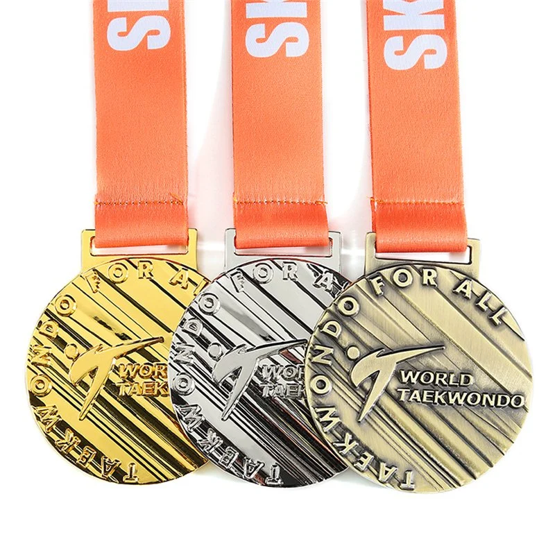 Chinese Manufacturer Jianxin Crafts Wholesale/Supplier Custom Sports Music Fishing Music Pure Copper Metal Runningmedal