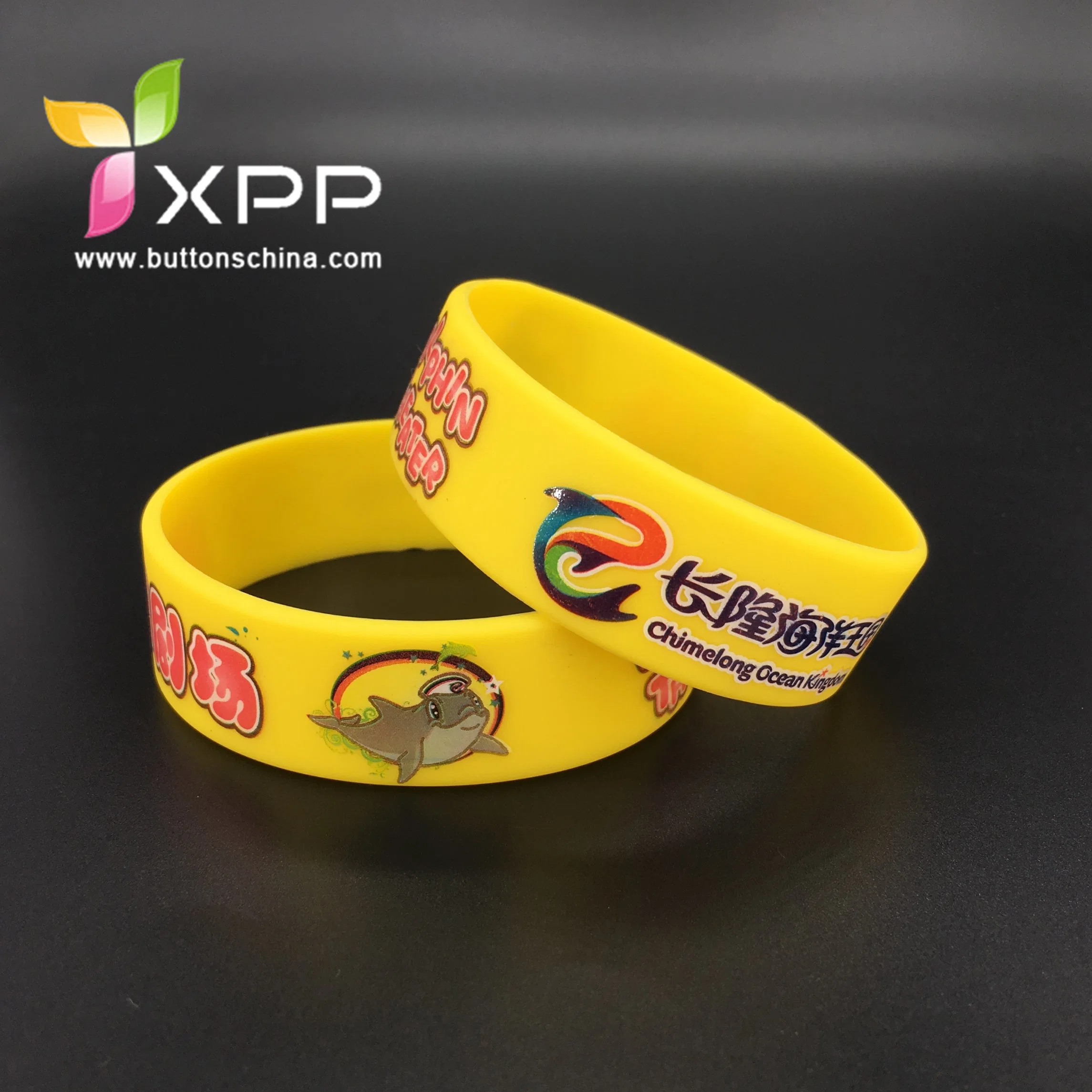 OEM Multicolor Embossed Silicone Bracelet for Promotion Gift