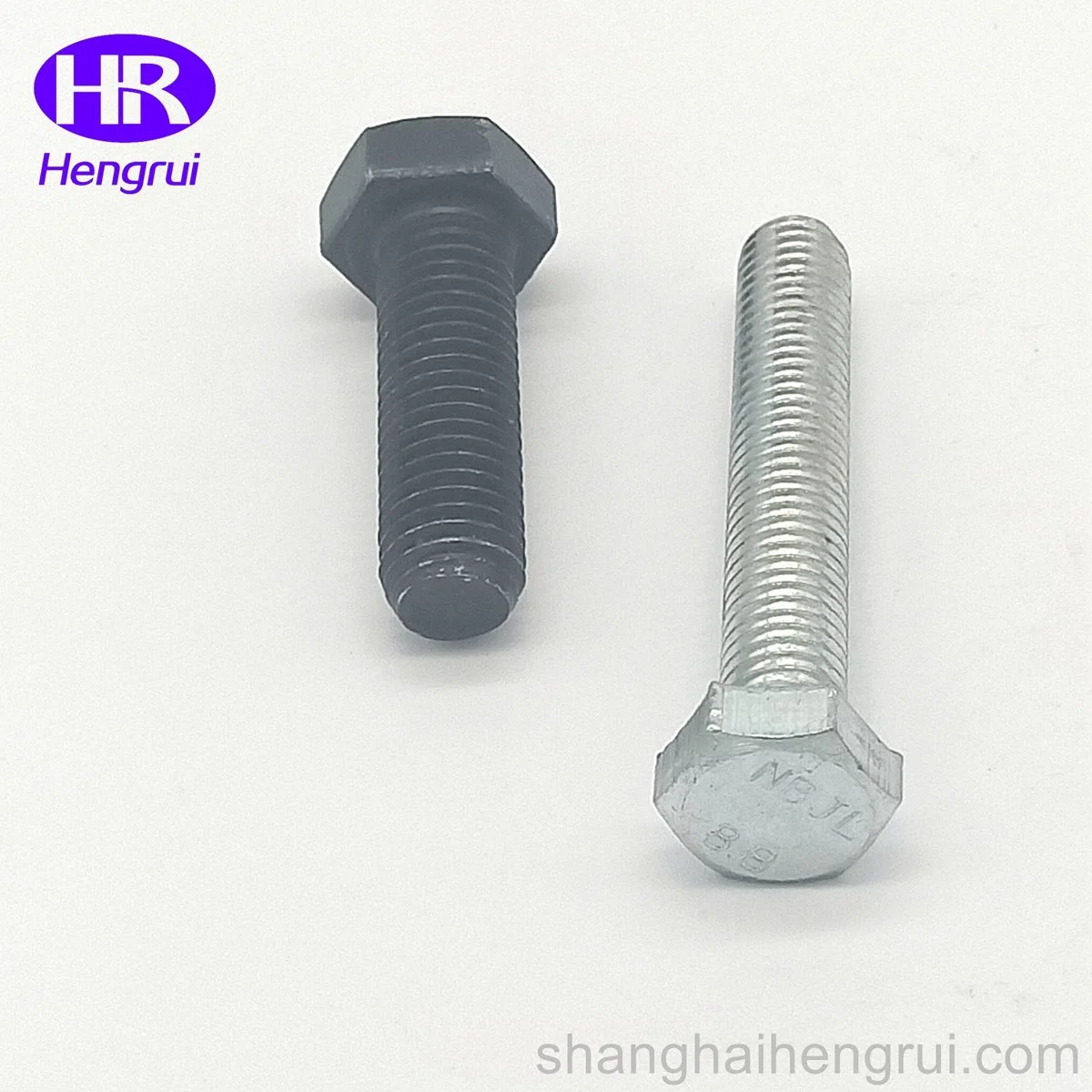 Hex Bolt High Strength OEM/ODM Fastener DIN933/931 Steel Hex Cap Screw with Blue Zinc White Zinc