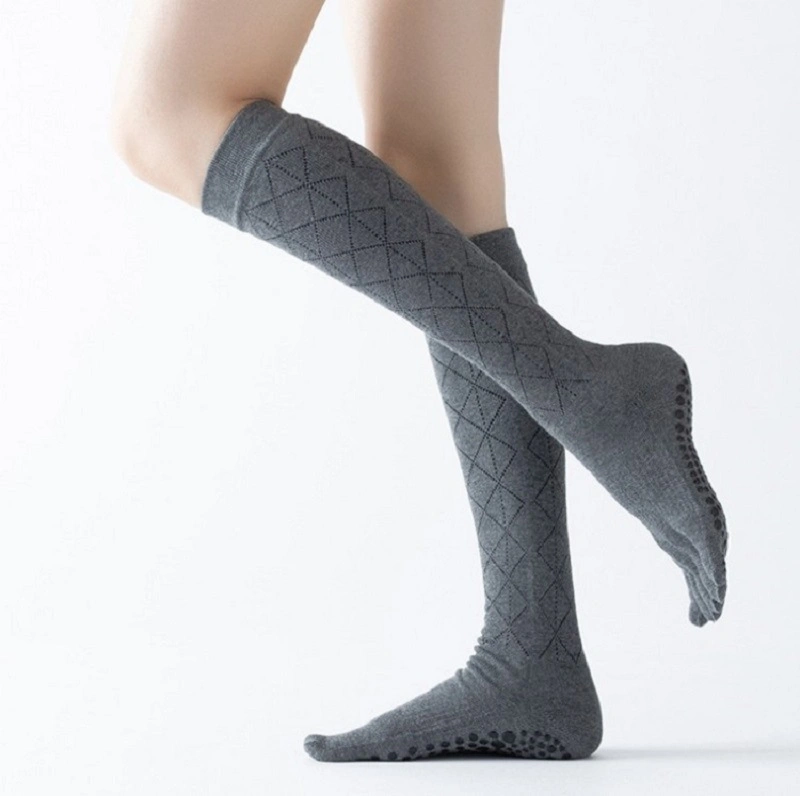 Unisex Frauen Großhandel/Lieferant Bci Baumwolle Non Slip Knie Hohe Frau Socken