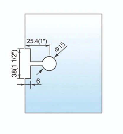 Pinzas de vidrio de latón para montaje en pared Conector para baño (L-2641)