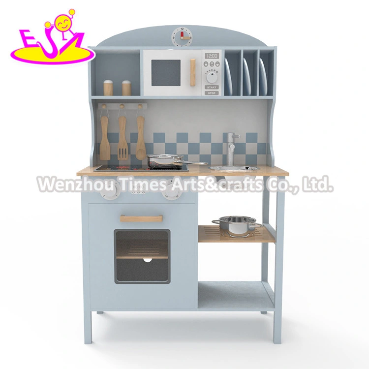 New Arrival Children Wooden Toy Kitchen Play Set with Accessories W10c545