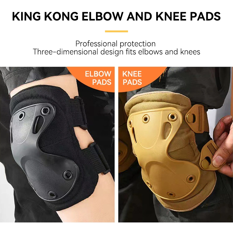 2 Knee Pad and 2 Elbow Pad Tactical Protective Combat Knee Pads for Hunting Pants